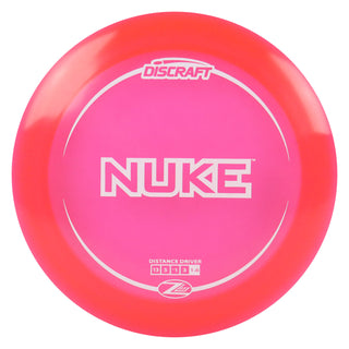 Discraft Disc Golf Z Lite Nuke Distance Driver 13/5/-1/3 Neon Pink/White 166g