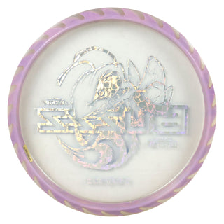 Discraft Disc Golf Fuzed Line Buzzz with Saw Pattern Midrange 5/4/-1/1 Clear with Lavender Saw/Blue Scales 167-169g
