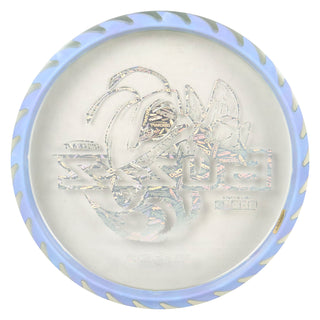 Discraft Disc Golf Fuzed Line Buzzz with Saw Pattern Midrange 5/4/-1/1 Clear with Slate Saw/Discraft Holo 175-176g