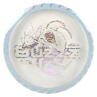 Discraft Disc Golf Fuzed Line Buzzz with Saw Pattern Midrange 5/4/-1/1 Clear with Slate Saw/Discraft Holo 175-176g