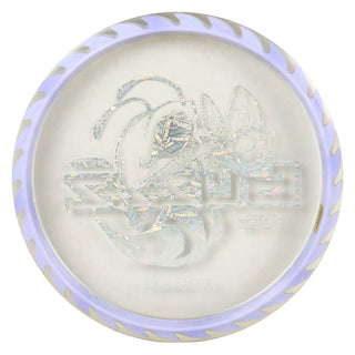 Discraft Disc Golf Fuzed Line Buzzz with Saw Pattern Midrange 5/4/-1/1 Clear with Lavender Saw/Discraft Holo 175-176g