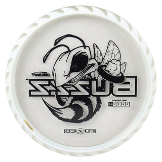 Discraft Disc Golf Fuzed Line Buzzz with Saw Pattern Midrange 5/4/-1/1 Clear with White Saw/Black 175-176g