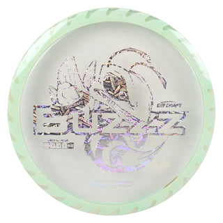 Discraft Disc Golf Fuzed Line Buzzz with Saw Pattern Midrange 5/4/-1/1 Clear with Mint Saw/Discraft Holo 175-176g
