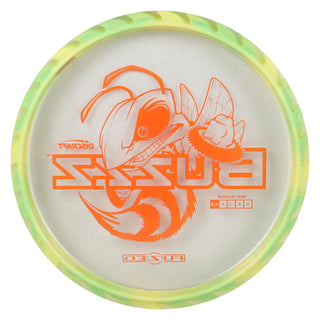 Discraft Disc Golf Fuzed Line Buzzz with Saw Pattern Midrange 5/4/-1/1 Clear with Green Yellow Saw/Orange 167-169g