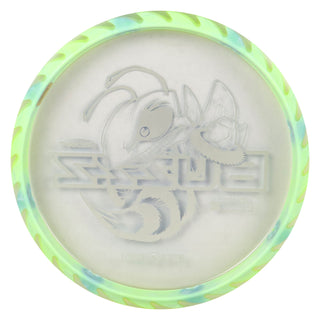Discraft Disc Golf Fuzed Line Buzzz with Saw Pattern Midrange 5/4/-1/1 Clear with Green Blue Saw/Slate 167-169g