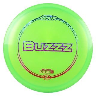 Discraft Disc Golf Z Line Buzzz Midrange Disc 5/4/-1/1 Green/Rainbow Shatter 175-176g