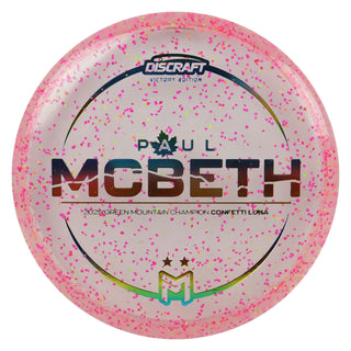 Discraft Disc Golf Paul McBeth Victory Edition Z Confetti Luna Putter 3/4/0/2 Pink/Blue Metallic 173-174g