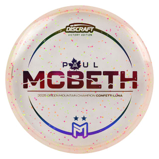 Discraft Disc Golf Paul McBeth Victory Edition Z Confetti Luna Putter 3/4/0/2 Clear/Rainbow 173-174g