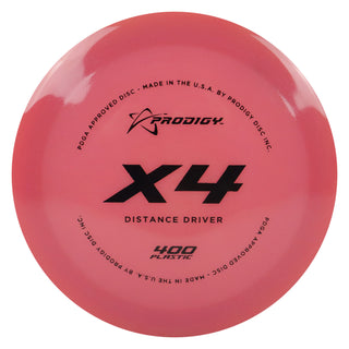 Prodigy Disc Golf 400 X4 Distance Driver 13/5/-2.5/2 Blush/Black 173 grams