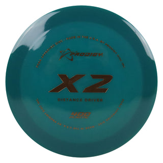 Prodigy Disc Golf 400 X2 Distance Driver 13/4/0/4 Turquoise/Gold 173 grams