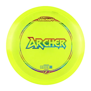 Discraft Disc Golf Z Line Archer Midrange Disc 5/4/-4/1 Yellow/Rainbow Lines 175-176g