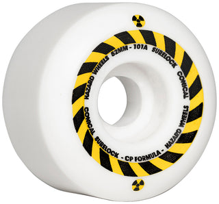 Hazard Wheels 54mm Hazard Sign CP Formula Conical Surelock 101A White