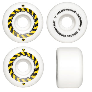 Hazard Wheels 54mm Hazard Sign CP Formula Conical Surelock 101A White