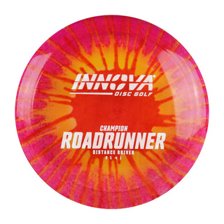 Innova Disc Golf Champion I-Dye Roadrunner Distance Driver 9/5/-4/1 Red Yellow Splat/White 173 grams