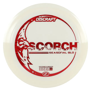 Discraft Disc Golf Glo Z Scorch Distance Driver 11/6/-2/2 Glow/Red Lines 164-166g