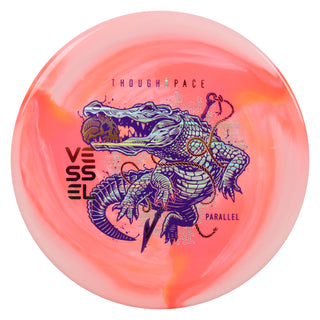Thought Space Disc Golf Parallel Vessel Putter 4/3/0/3 Peach/Holo/Purple Metallic 174 grams