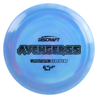 Discraft Disc Golf ESP Avenger SS Distance Driver 10/5/-3/1 Blue Purple/Black Stars 169g