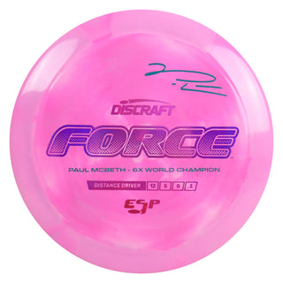Discraft Disc Golf Paul McBeth Signature ESP Force Distance Driver 12/5/0/3 Pink/Purple Holo 175g