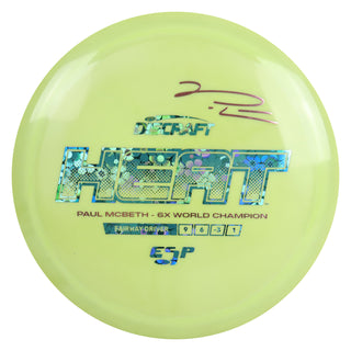 Discraft Disc Golf Paul McBeth Signature ESP Heat Fairway Driver 9/6/-3/1 Lime/Blue Flowers 174g