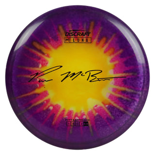 Discraft Disc Golf Paul McBeth Z Line Fly Dye Luna Putter 3/4/0/2 Yellow Splat Purple/Black 173g
