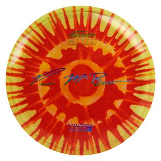Discraft Disc Golf Paul McBeth Z Line Fly Dye Luna Putter 3/4/0/2 Red Swirl Yellow/Blue Metallic 172g