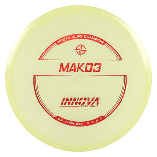 Innova Disc Golf Proto Glow Champion Mako3 Midrange 5/5/0/0 Glow/Red Shimmer 180 grams