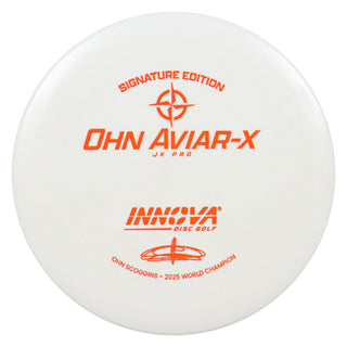 Innova Disc Golf JK Pro Ohn Scoggins Aviar-X Putter 2/3/0/2 White/Orange 165 grams