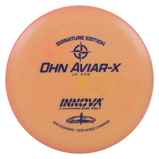 Innova Disc Golf JK Pro Ohn Scoggins Aviar-X Putter 2/3/0/2 Peach Mango/Navy 175 grams