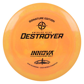 Innova Disc Golf Ohn Scoggins Swirled Star Destroyer 12/5/-1/3 Orange/Black 158 grams