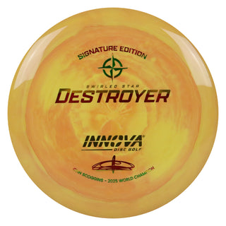 Innova Disc Golf Ohn Scoggins Swirled Star Destroyer 12/5/-1/3 Orange Red/Rasta 168 grams