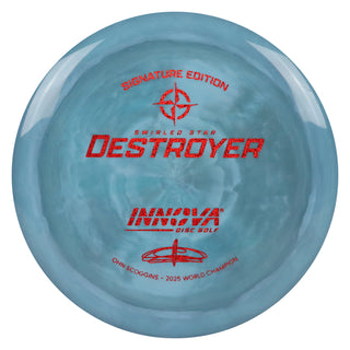Innova Disc Golf Ohn Scoggins Swirled Star Destroyer 12/5/-1/3 Storm Blue/Red Shimmer 173 grams