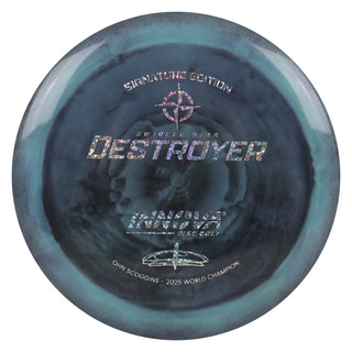 Innova Disc Golf Ohn Scoggins Swirled Star Destroyer 12/5/-1/3 Black Teal/Holo Stars 170 grams