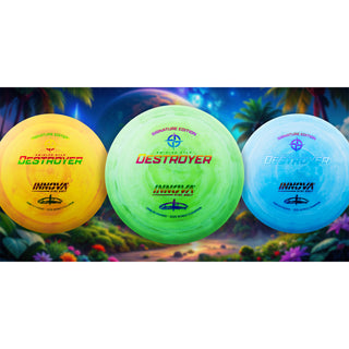 Innova Disc Golf Ohn Scoggins Swirled Star Destroyer 12/5/-1/3 Orange/Holo Stars 158 grams