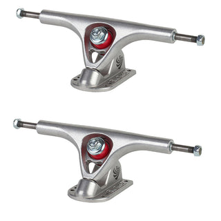 Paris Longboard Trucks V2 180mm 50Â° Raw Polished + Globe Conical 70mm 83a Wheels Clear Amber + Abec 7 Bearings