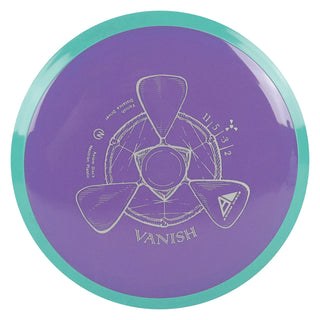 Axiom Disc Golf Neutron Vanish Distance Driver 11/5/-3/2 Light Purple/Teal 168 grams