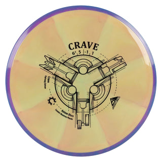 Axiom Disc Golf Cosmic Neutron Crave Fairway Driver 6.5/5/-1/1 Tan Peach/Purple Blue 171 grams