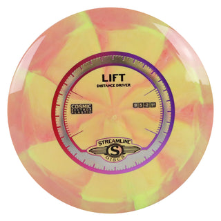Streamline Disc Golf Cosmic Neutron Lift Distance Driver 9/5/-2/1.5 Yellow Red/Red Purple 165 grams