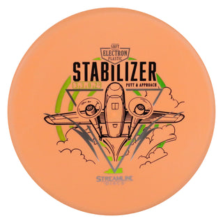 Streamline Disc Golf Electron Stabilizer Soft Putter 3/3.5/0/2.5 Mango/Gold Olive 173 grams