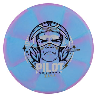 Streamline Disc Golf Cosmic Election Pilot Soft Putter 2/5/-1/1 Blue Pink/Gold 172 grams
