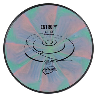 MVP Disc Golf Cosmic Neutron Entropy Putter 4/3/0/3 Green Slate Pink 173 grams