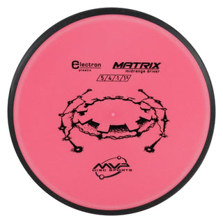 MVP Disc Golf Electron Matrix midrange 5/4/-1/2 Light Red 177 grams