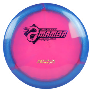 Innova Disc Golf Halo Champion Mamba Distance Driver 11/6/-5/1 Blue Pink/Indigo Gold Shatter 159 grams