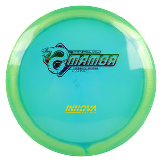Innova Disc Golf Halo Champion Mamba Distance Driver 11/6/-5/1 Green Blue/Rainbow Yellow 162 grams
