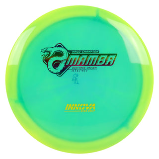 Innova Disc Golf Halo Champion Mamba Distance Driver 11/6/-5/1 Yellow Green/Rainbow Yellow 173 grams