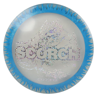Discraft Disc Golf FuZed Line Scorch with Flame Pattern Distance Driver 11/6/-2/2 Clear with Blue Flame/Holo Stars 170-172g