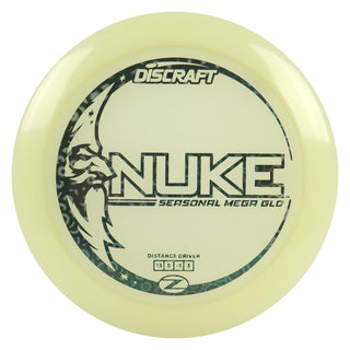 Discraft Disc Golf Seasonal Mega-Glo Nuke Distance Driver 13/5/-1/3 Black Prisms 170-172g
