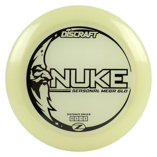 Discraft Disc Golf Seasonal Mega-Glo Nuke Distance Driver 13/5/-1/3 Black 170-172g