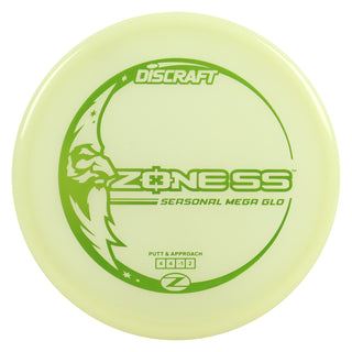 Discraft Disc Golf Seasonal Mega-Glo Zone SS Putt and Approach 4/3/0/3 Olive 173-174g