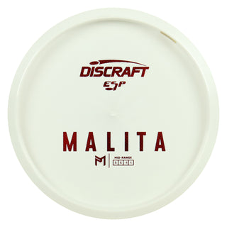 Discraft Disc Golf ESP All White Malita Midrange 5/5/-1/1 Red Weave 167-169g