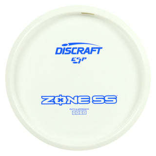 Discraft Disc Golf ESP All White Zone SS Putt and Approach 4/4/-1/2 Blue 170-172g